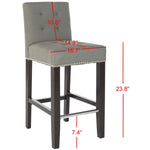 Safavieh Thompson 23.9 Leather Counter Stool , MCR4511 - Seamist