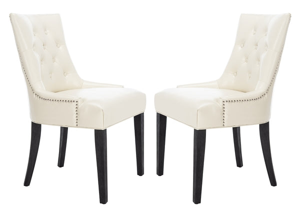 Safavieh Abby 19''H Tufted Side Chairs (Set Of 2), MCR4701 - Flat Cream