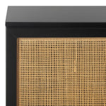 Safavieh Zadie 2 Shelf Rattan Sideboard, MED5010 - Black / Gold