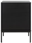 Safavieh Zadie 2 Drawer Rattan Nightstand, NST5007 - Black / Black