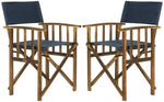 Safavieh Laguna Director Chair , PAT7004 - Natural / Navy