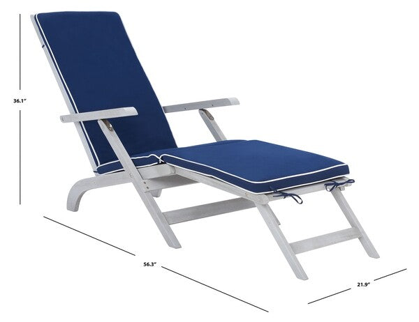 Safavieh Palmdale Lounge Chair, PAT7015 - Grey / Navy