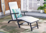 Safavieh Palmdale Lounge Chair, PAT7015 - Black / Beige Cushion