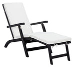 Safavieh Palmdale Lounge Chair, PAT7015 - Black / Beige Cushion