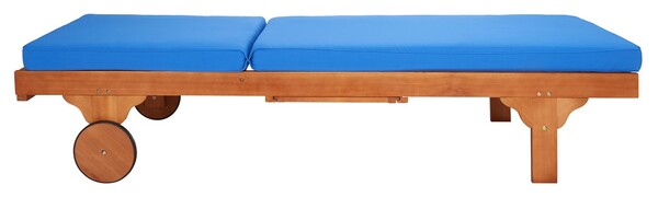 Safavieh Newport Chaise Lounge Chair With Side Table , PAT7022 -  - Natural / Blue