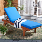 Safavieh Newport Chaise Lounge Chair With Side Table , PAT7022 -  - Natural / Blue