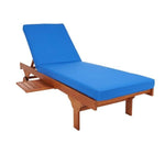 Safavieh Newport Chaise Lounge Chair With Side Table , PAT7022 -  - Natural / Blue