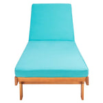 Safavieh Newport Chaise Lounge Chair With Side Table , PAT7022 - Natural / Aqua