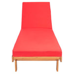 Safavieh Newport Chaise Lounge Chair With Side Table , PAT7022 - Natural / Red