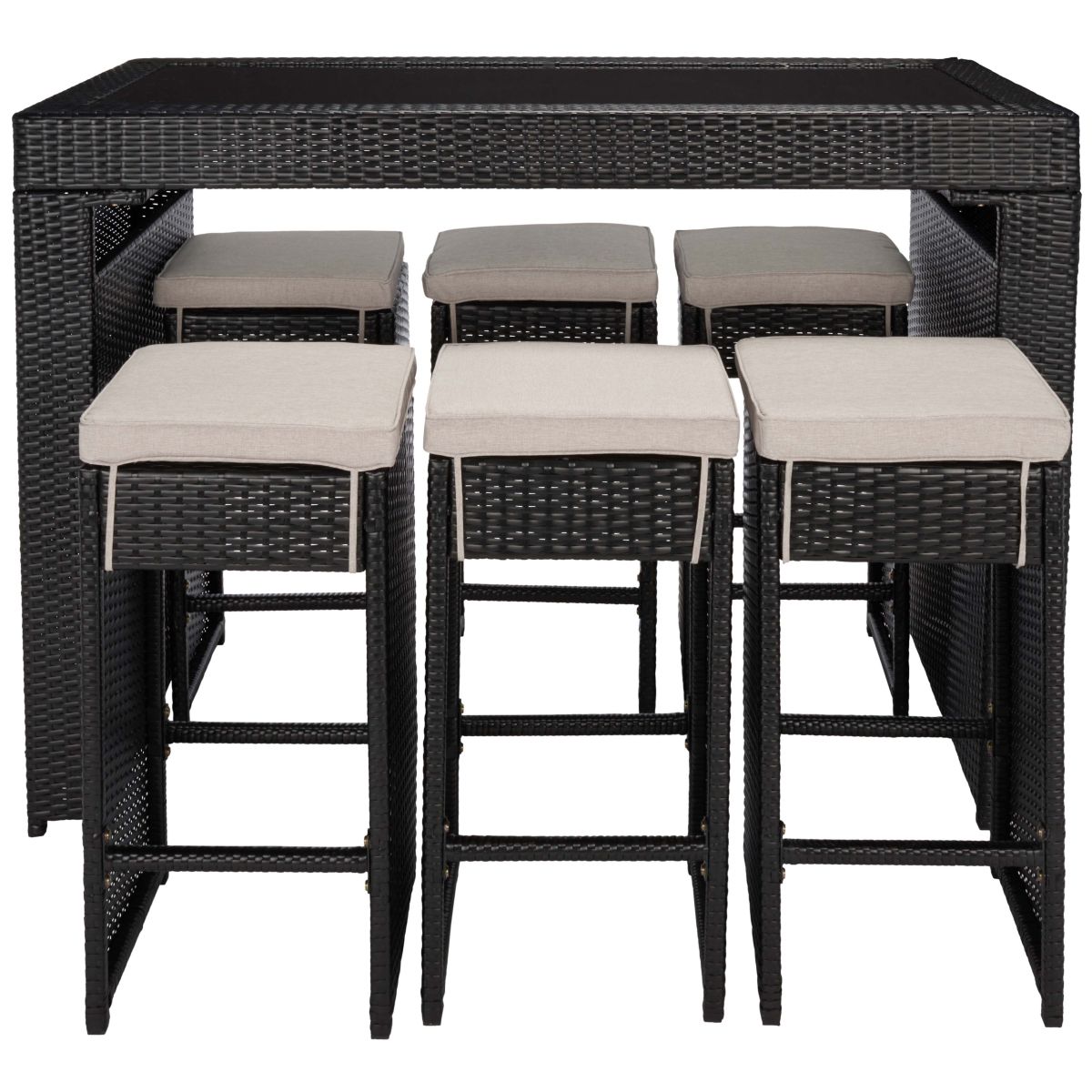 Safavieh Horus Dining Set , PAT7502 - Black / Light Grey