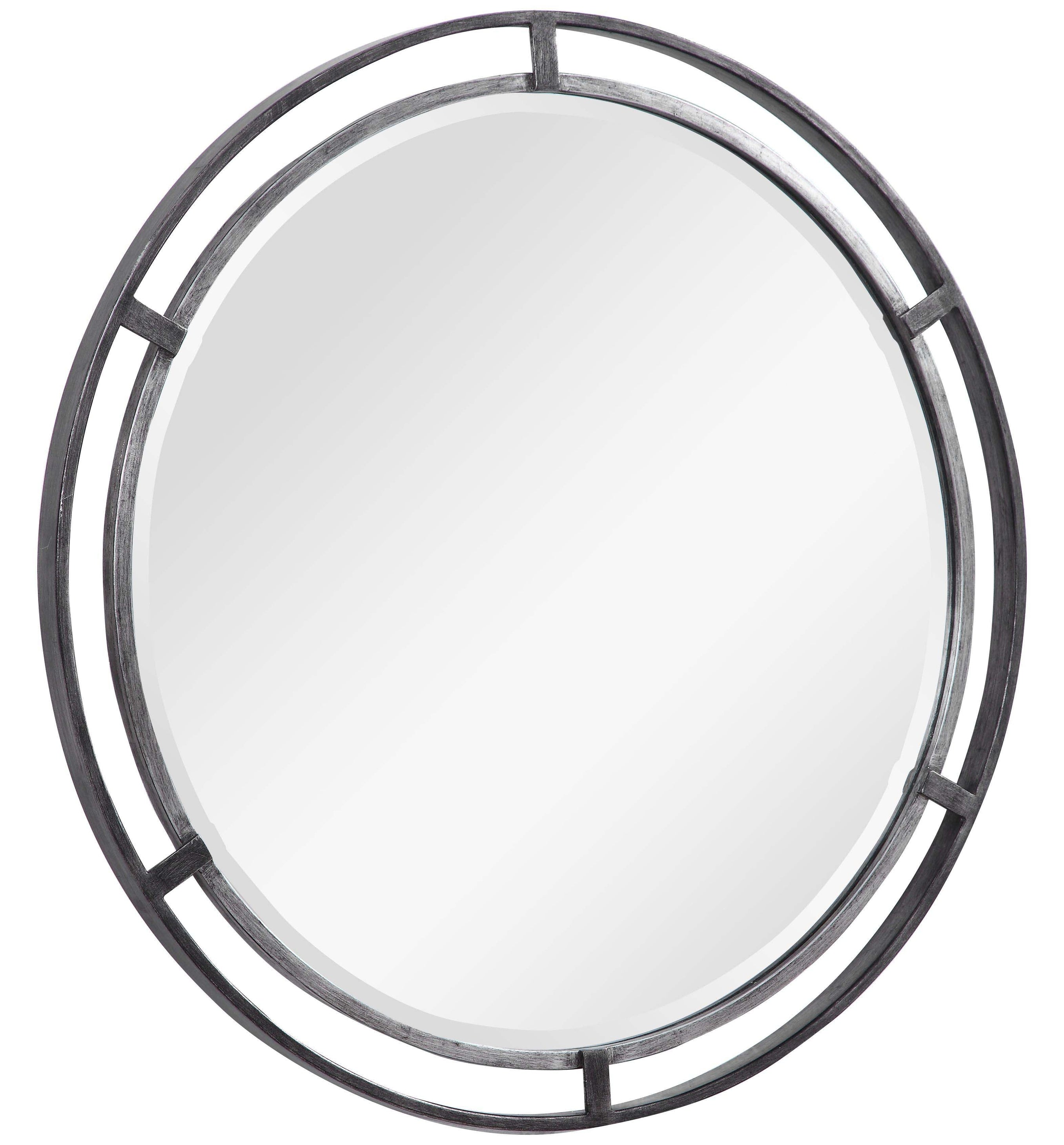 Home Decor 3-dimensional Design Mirror - Dark Silver