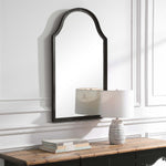 Home Decor Hammered Metal Mirror - Black