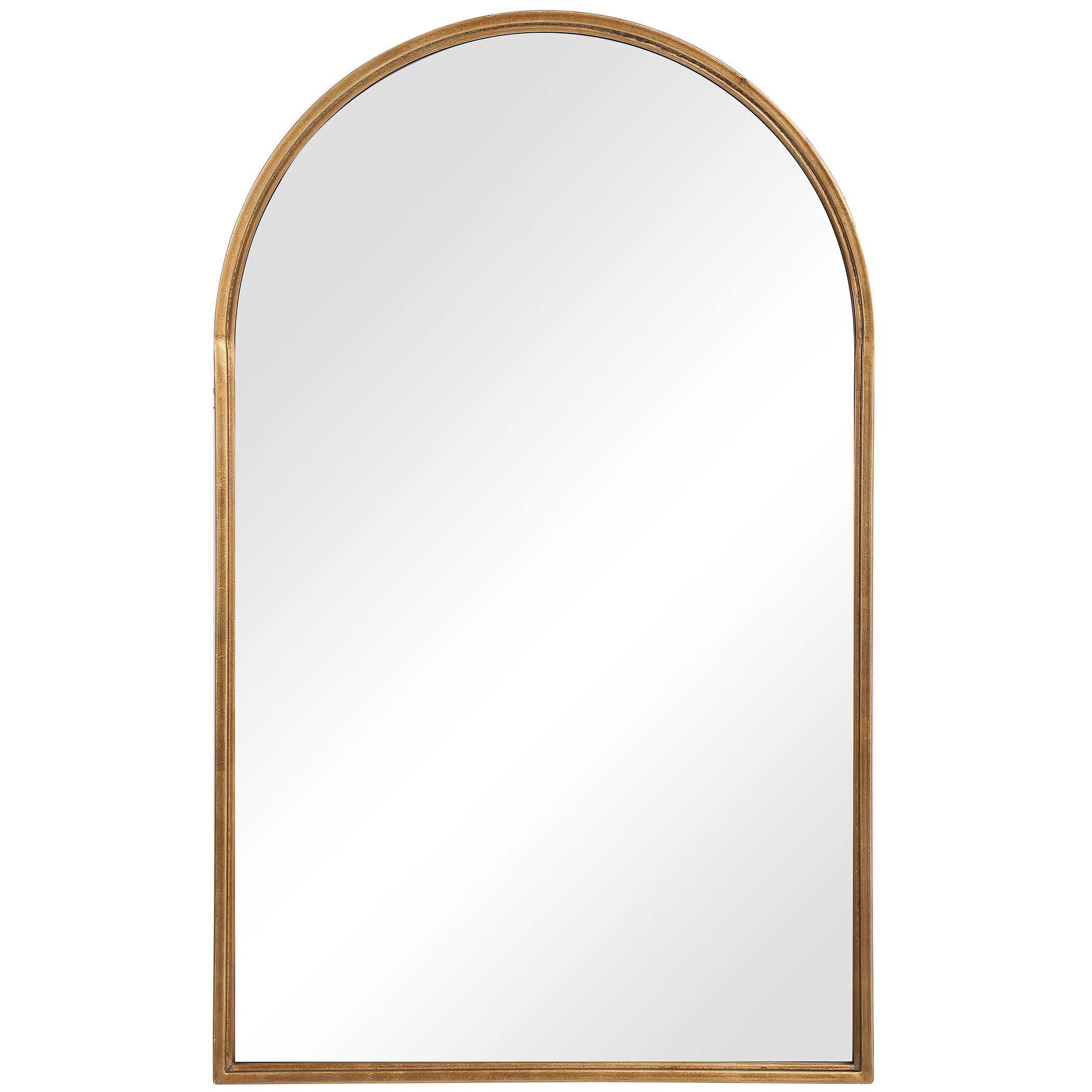 Home Decor Arch Mirror - Antiqued Gold Leaf