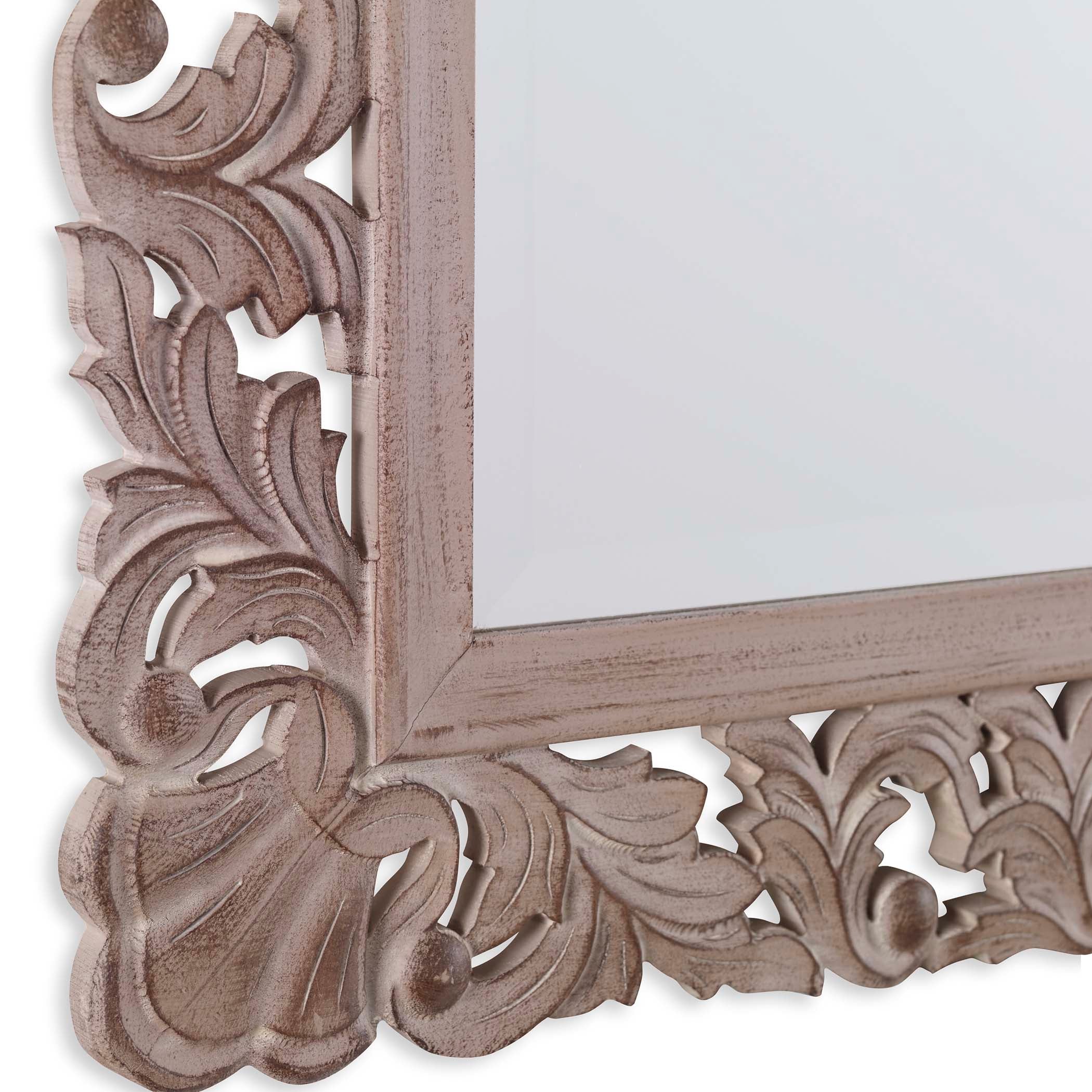 Home Decor Ornate Frame Mirror - Natural