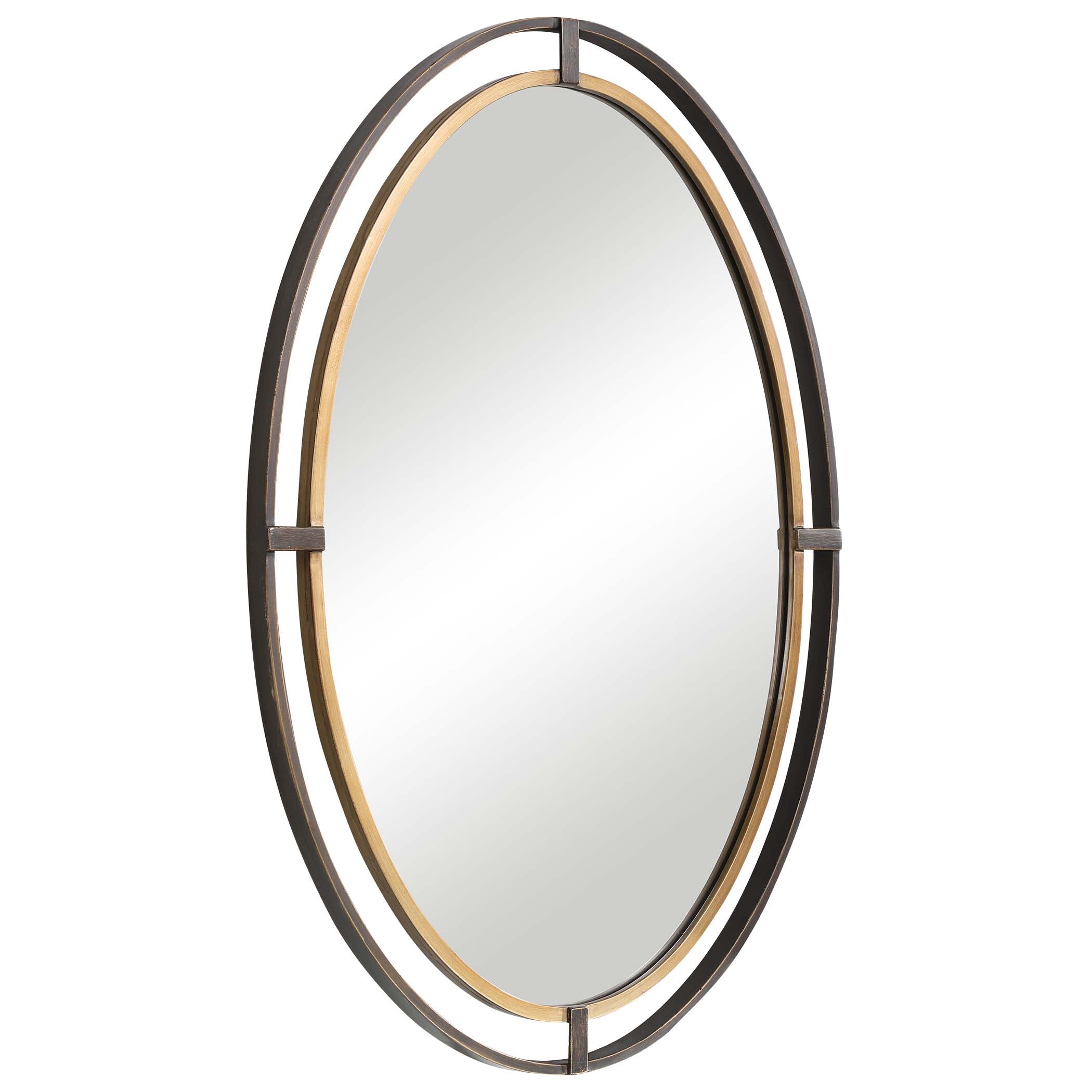 Home Decor Double Frame Mirror - Bronze/gold