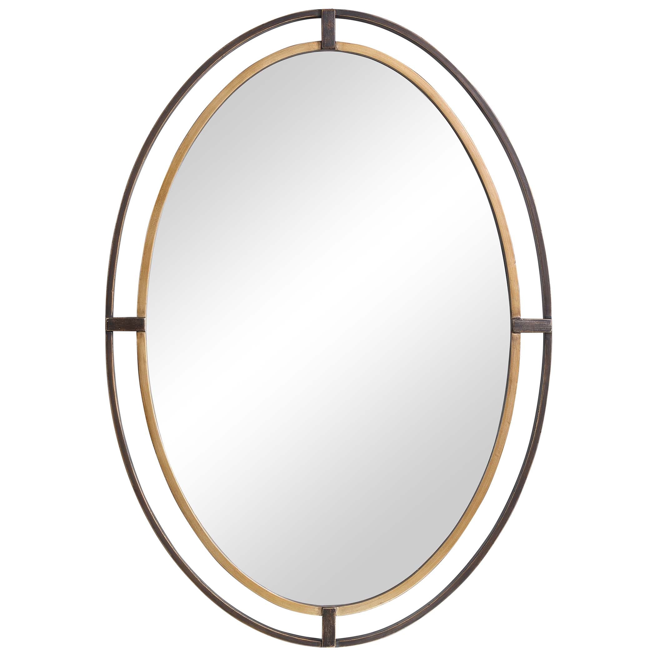 Home Decor Double Frame Mirror - Bronze/gold