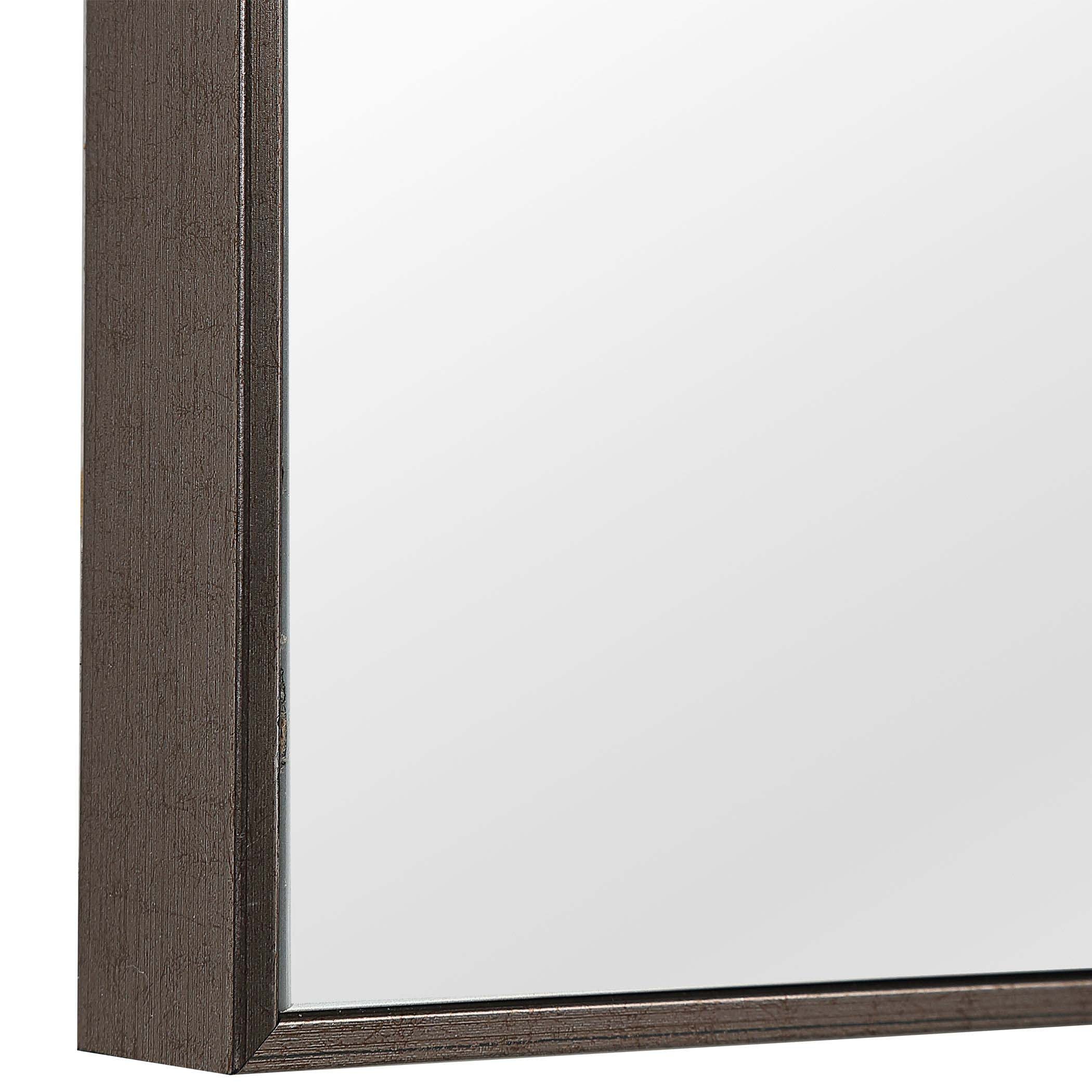 Home Decor Contemporary Thin Frame Mirror - Gunmetal