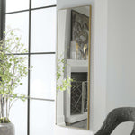 Decor Market Contemporary Thin Frame Mirror - Gold