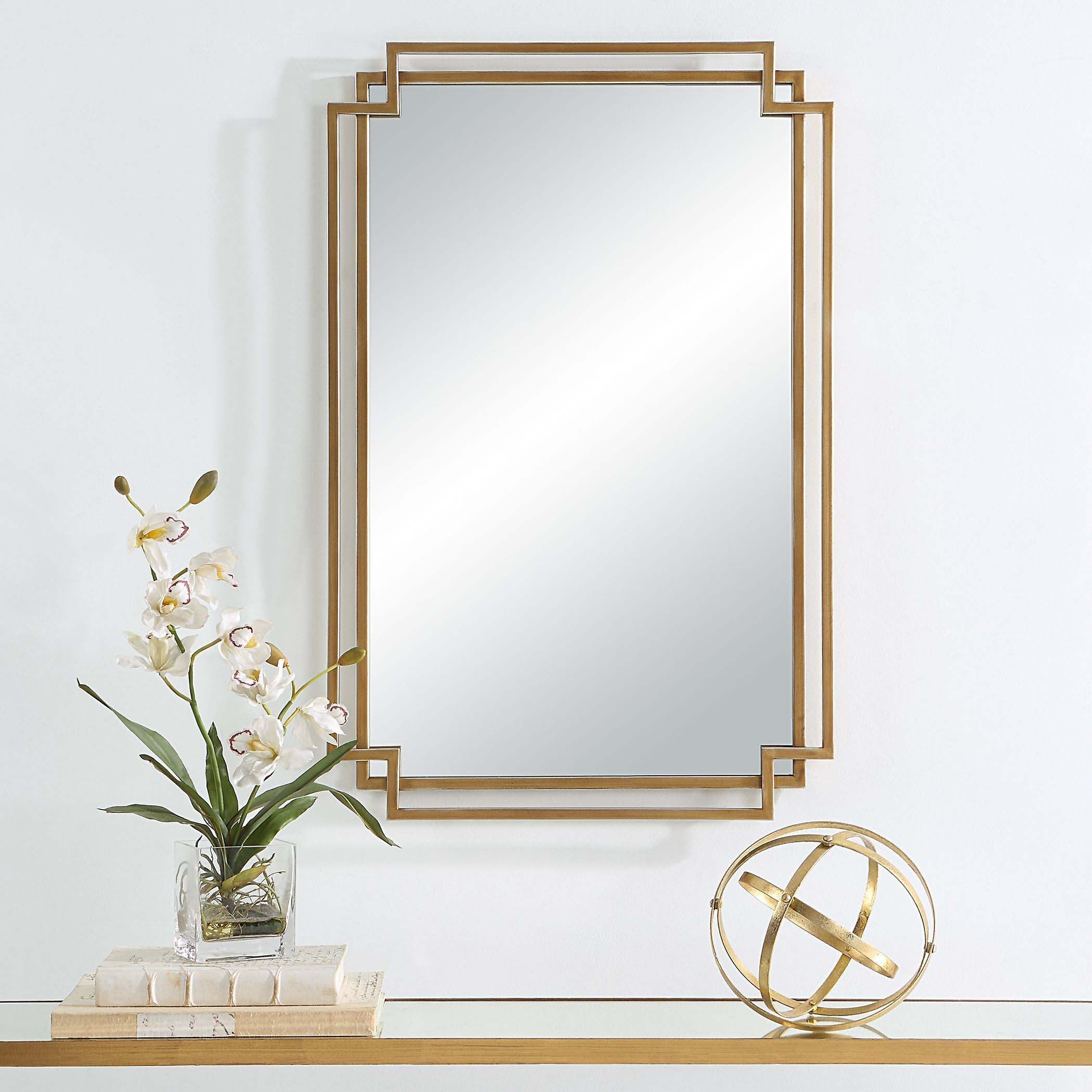 Home Decor Mirror Brushed Gold