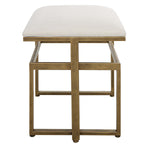 Antique Home Decor Accent Stool Brushed Brass