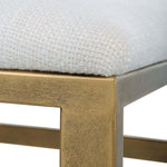 Antique Home Decor Accent Stool Brushed Brass