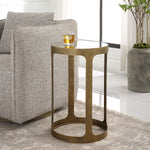 Home Decor Brushed Gold Accent Table