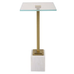 Home Decor White Marble Accent Table