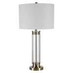 Home Decor Glass Base Table Lamp - Brass