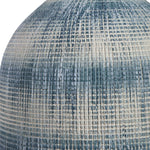 Home Decor Textured Ceramic Table Lamp With A Mixture Of Blue And White Asymmetrical Stripes