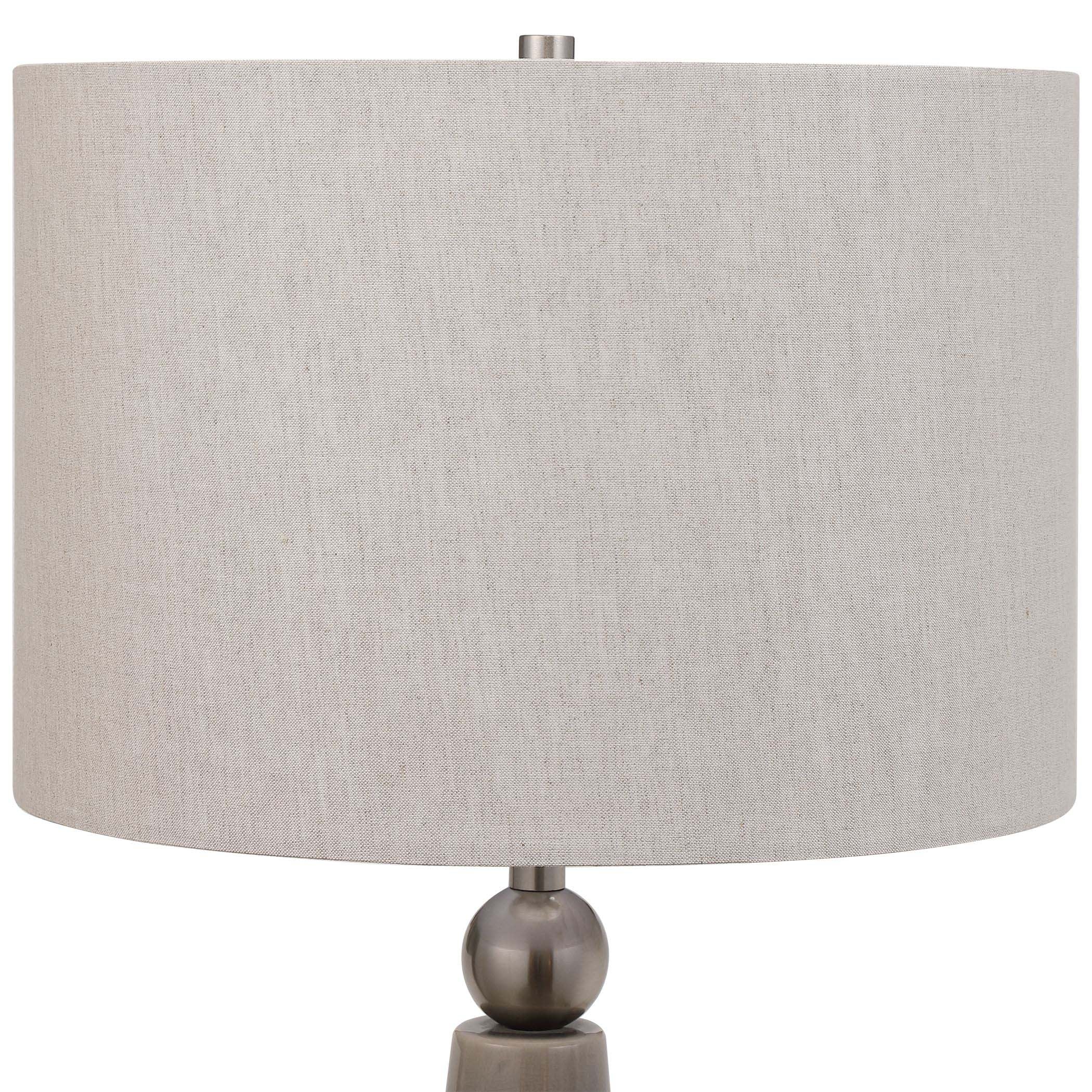 Home Decor Dove Gray Ceramic Table Lamp