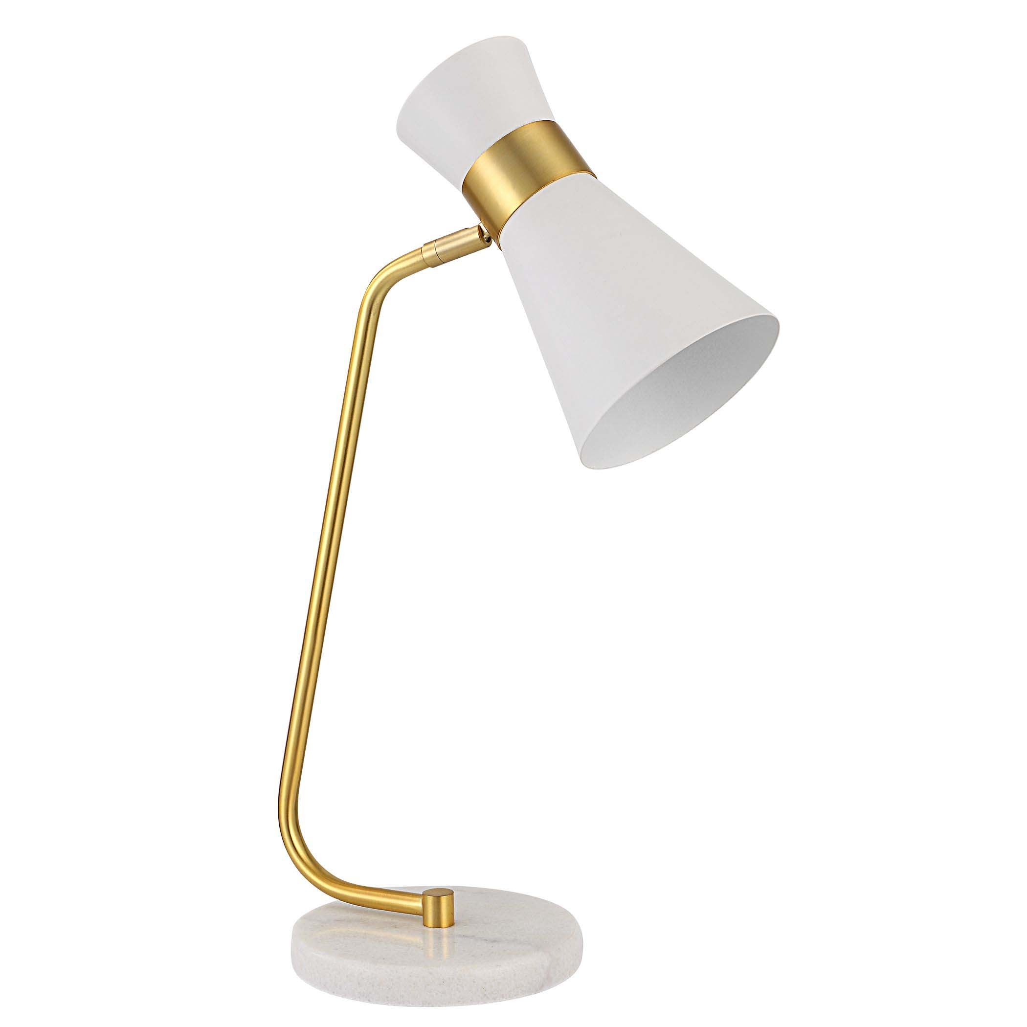 Gold Home Decor Desk Lamp White Marble