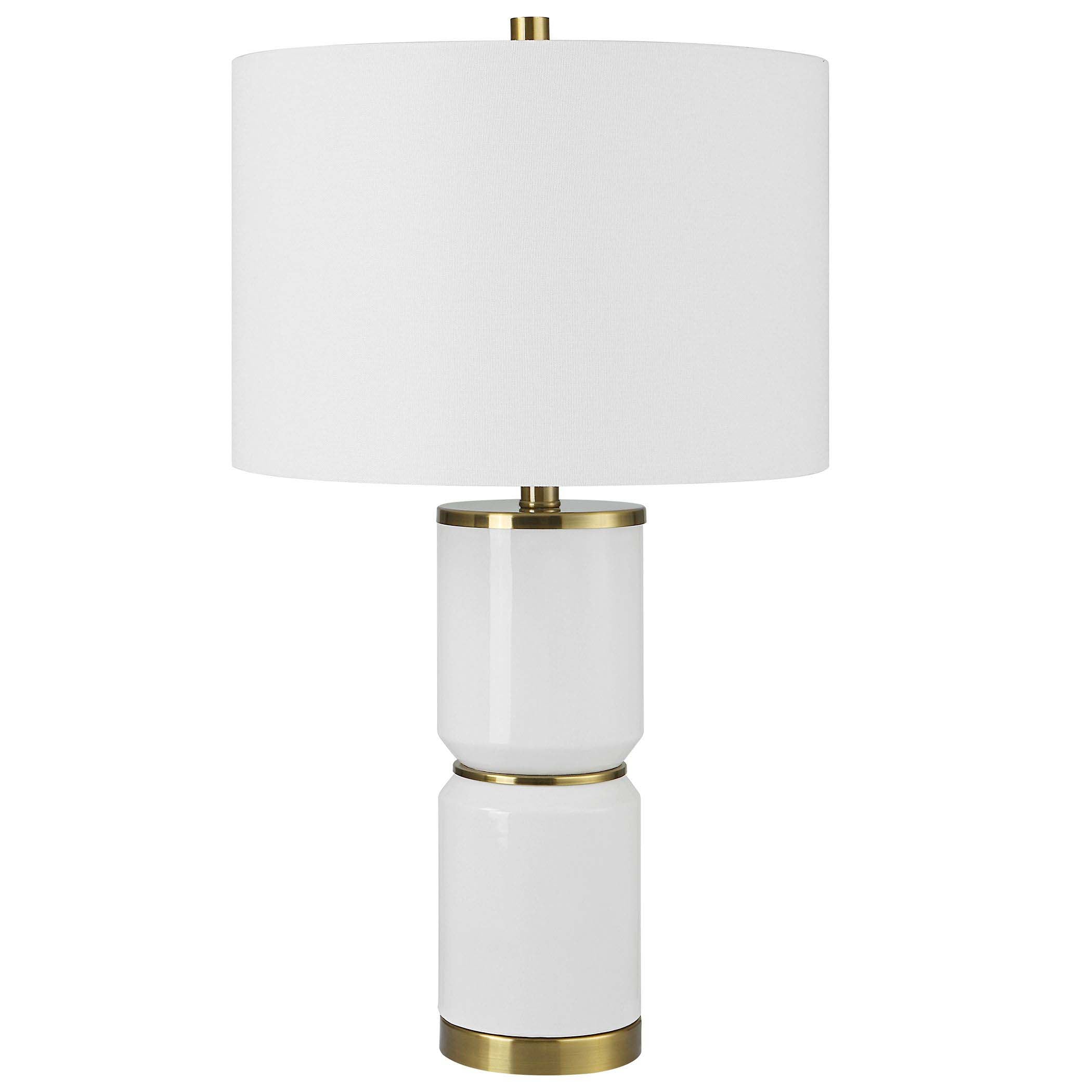 Gloss White Home Decor Table Lamp