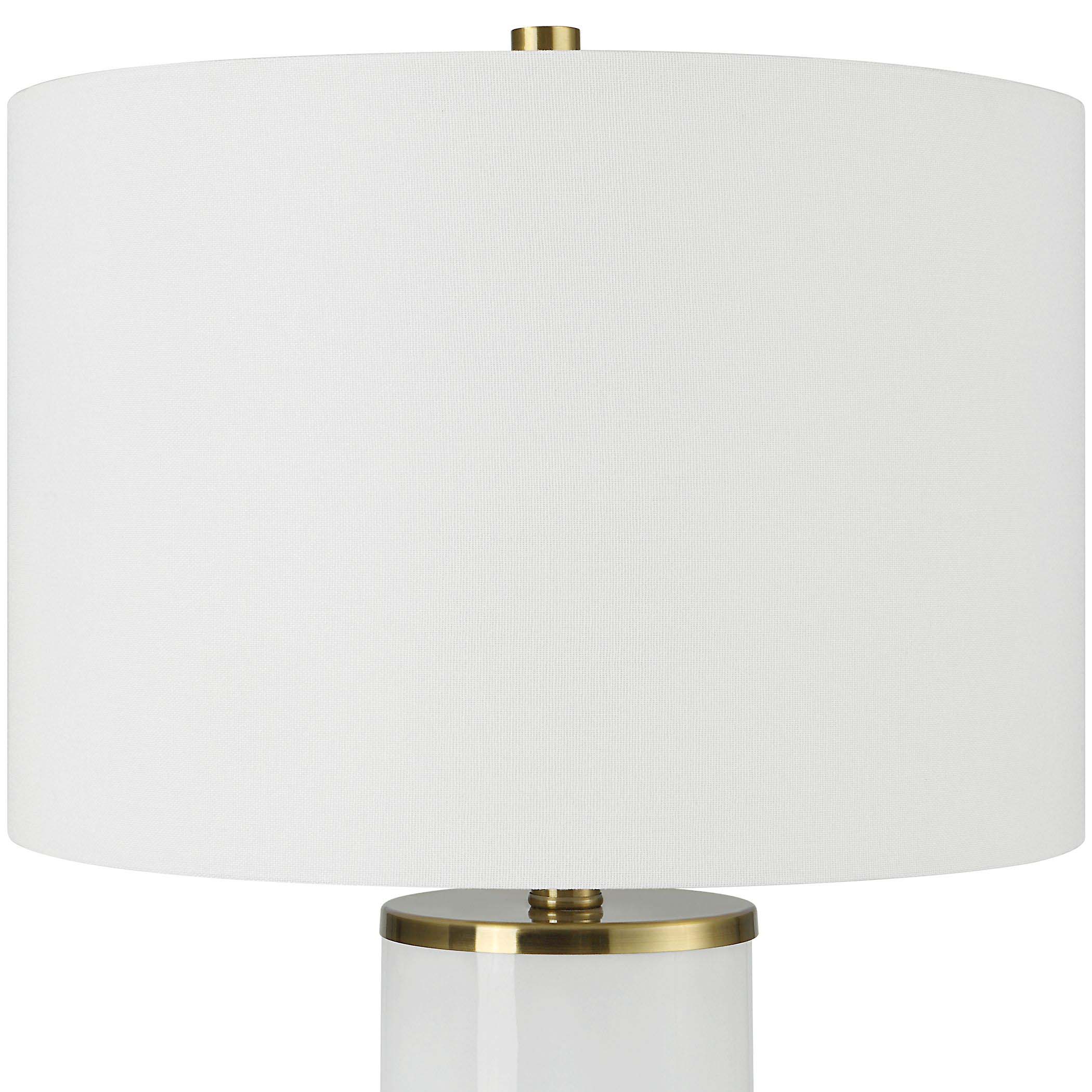 Gloss White Home Decor Table Lamp