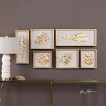 Uttermost Golden Leaves Shadow Box Set/6