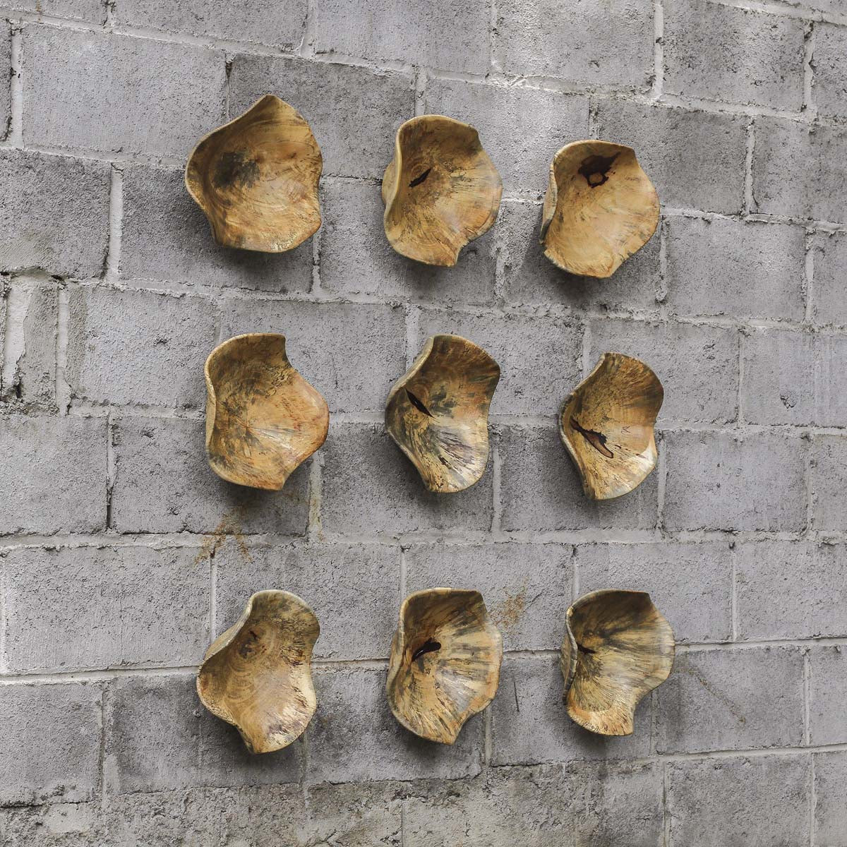 Uttermost Tamarine Wood Wall Art S/3