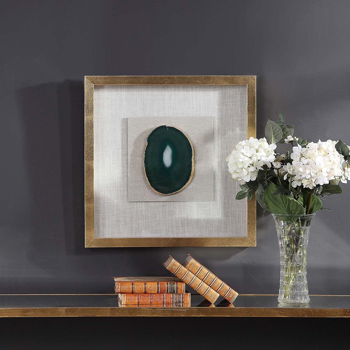 Uttermost Keeva Agate Stone Shadow Box