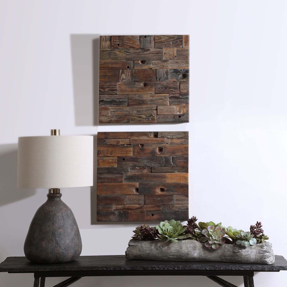 Uttermost Astern Wood Wall Decor, S/2