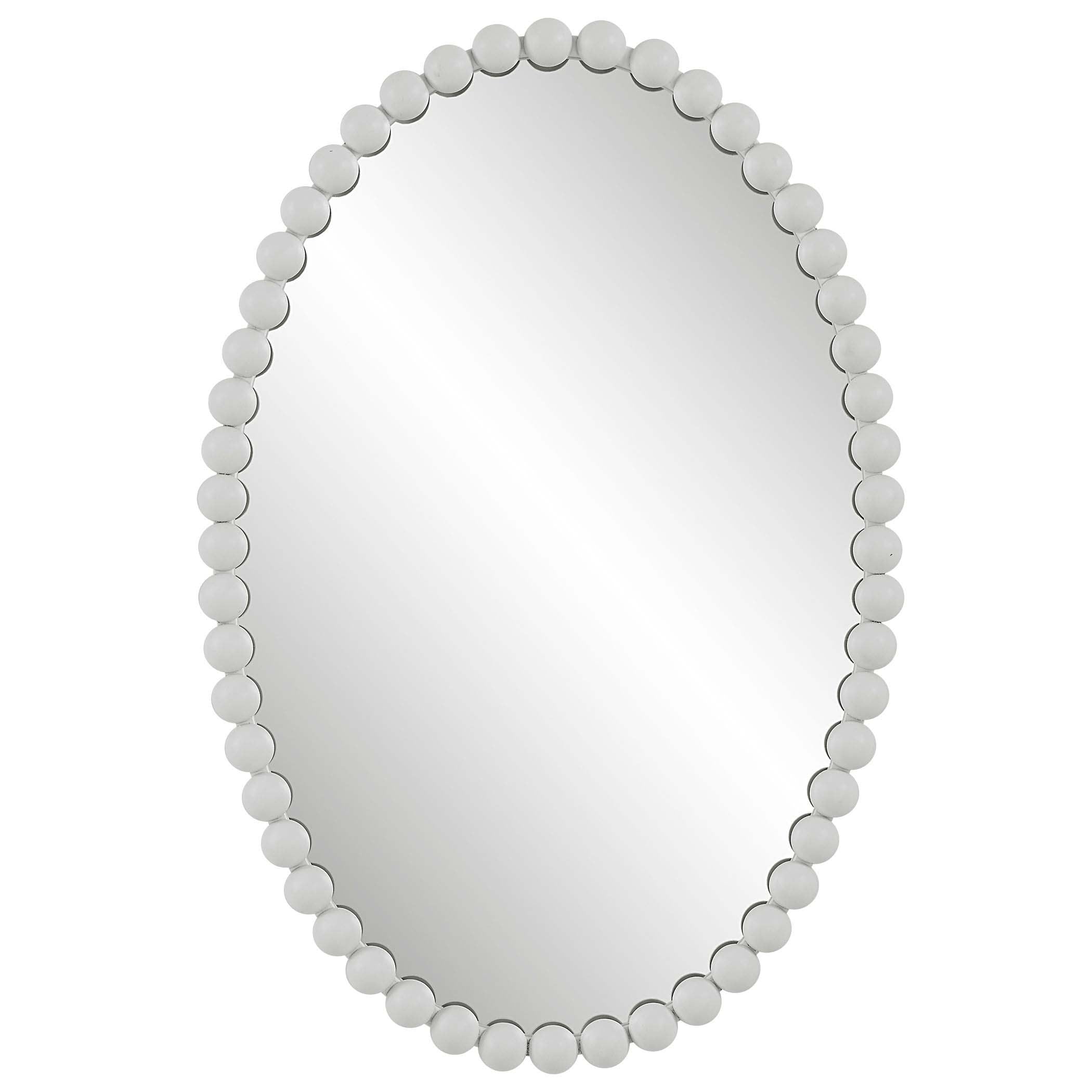 Uttermost Serna White Oval Mirror