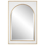 Uttermost Crisanta Gloss White Arch Mirror