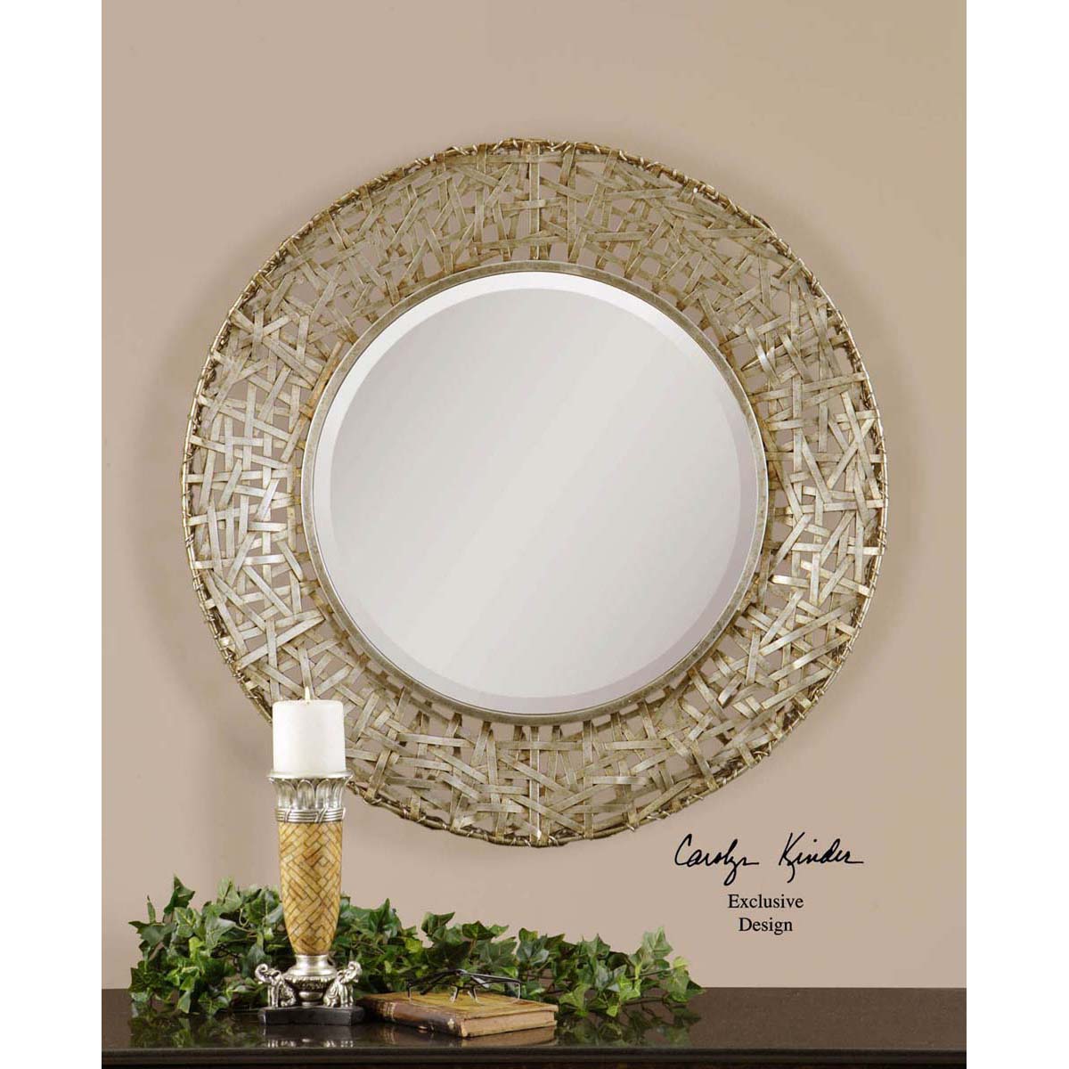 Uttermost Alita Champagne Woven Metal Mirror