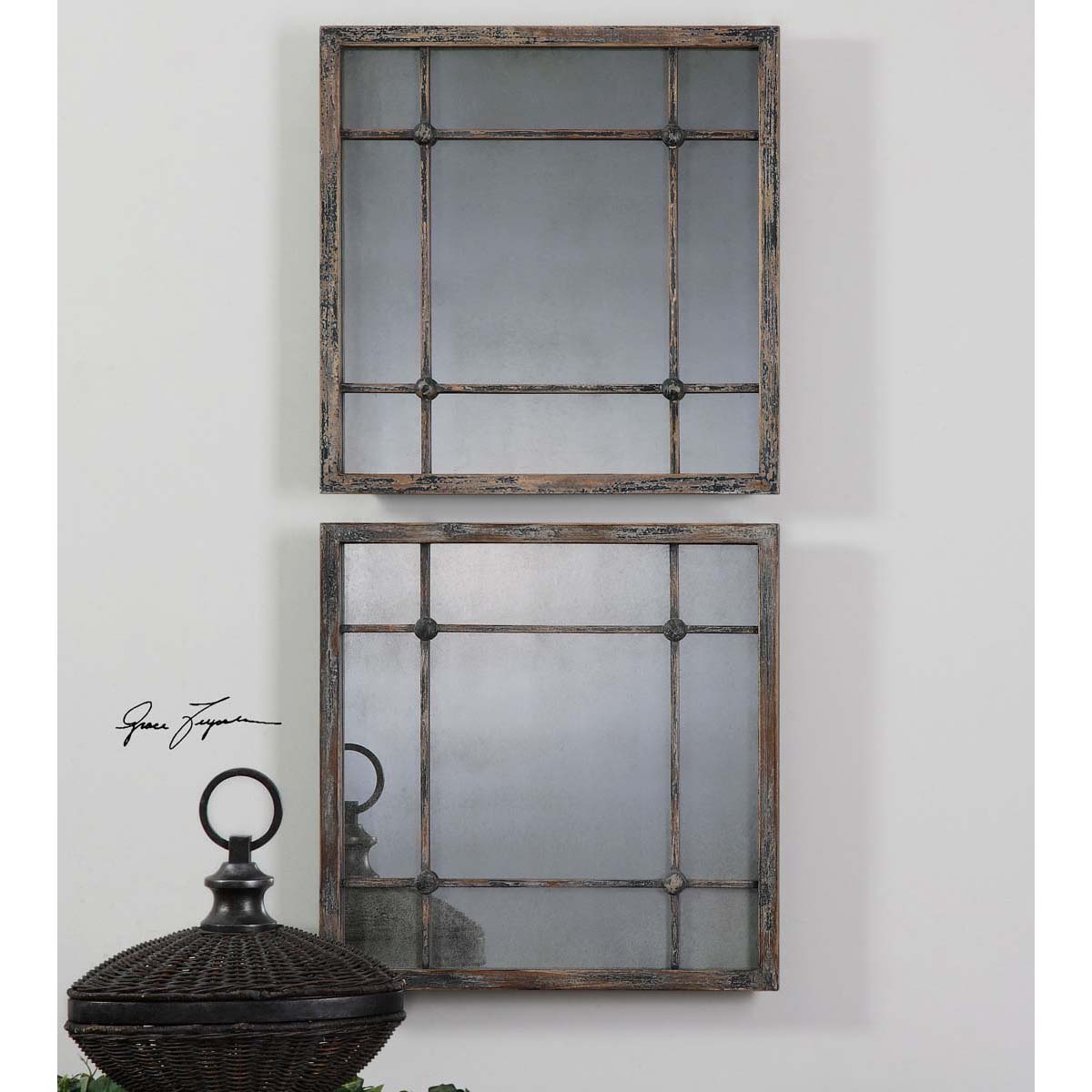 Uttermost Saragano Square Mirrors Set/2