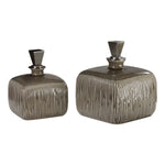 Uttermost Cayson Ribbed Ceramic Bottles, S/2