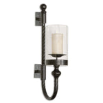 Uttermost Garvin Twist Metal Sconce With Candle