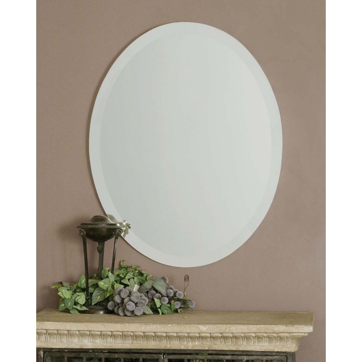 Uttermost Frameless Vanity Oval Mirror