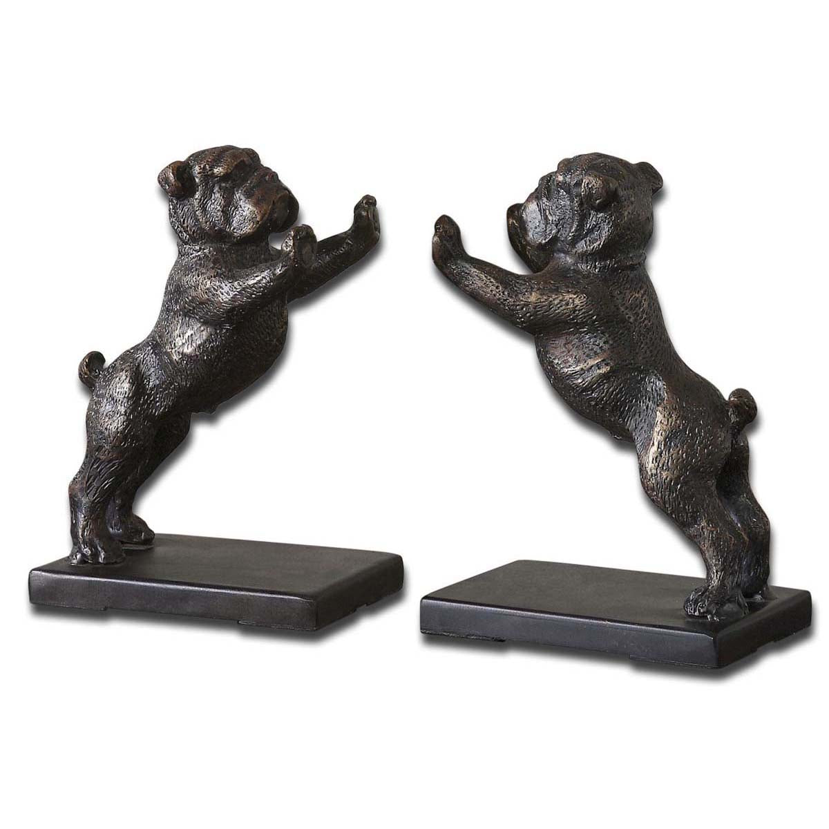 Uttermost Bulldogs Cast Iron Bookends, Set/2