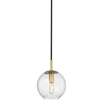 Hudson Valley Lighting Rousseau 6 1 Light Pendant Aged Brass - White