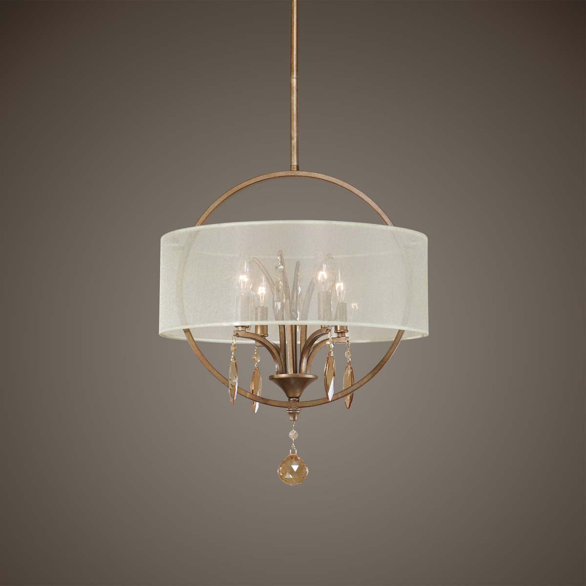 Uttermost Alenya 4 Light Fabric Drum Pendant