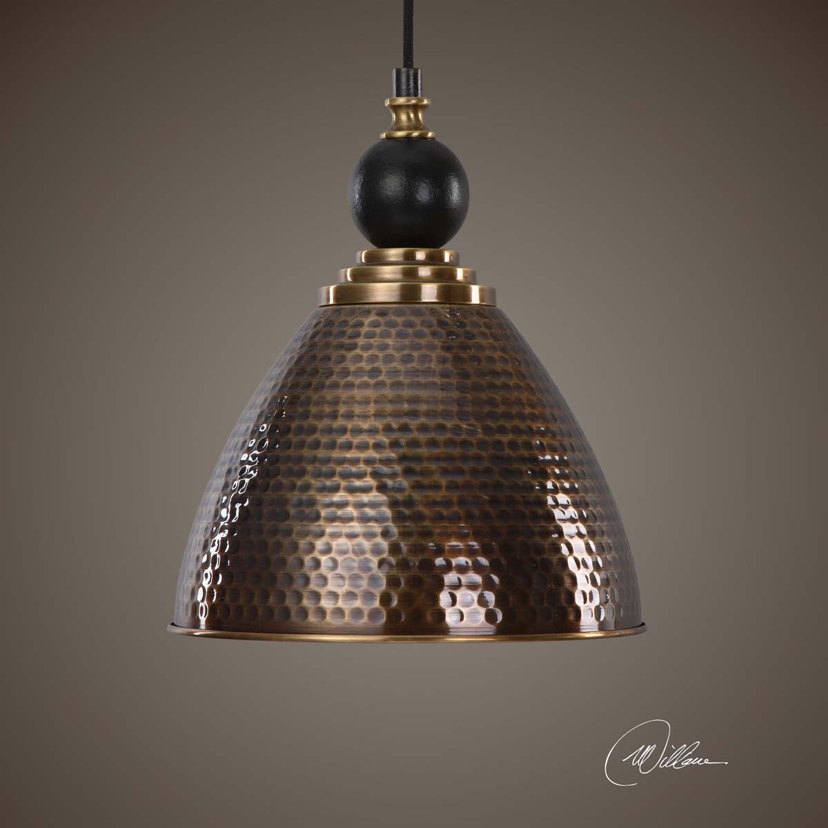 Uttermost Adastra 1 Light Antique Brass Pendant