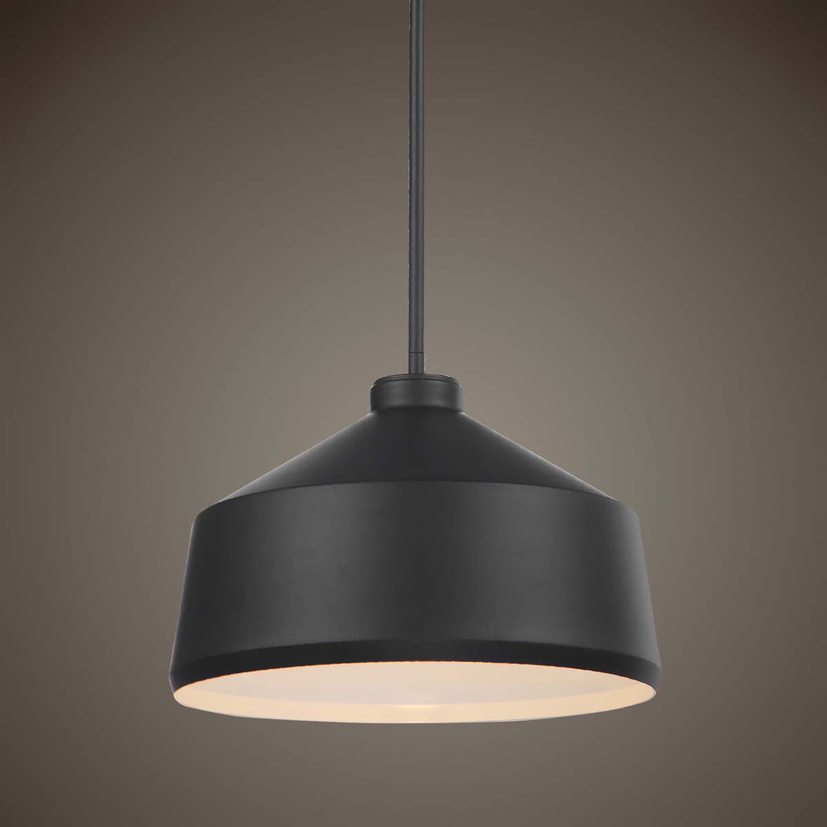 Uttermost Holgate 1 Light Black Pendant