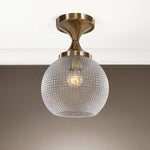 Uttermost Bolla 1 Light Pattern Glass Semi Flush Mount